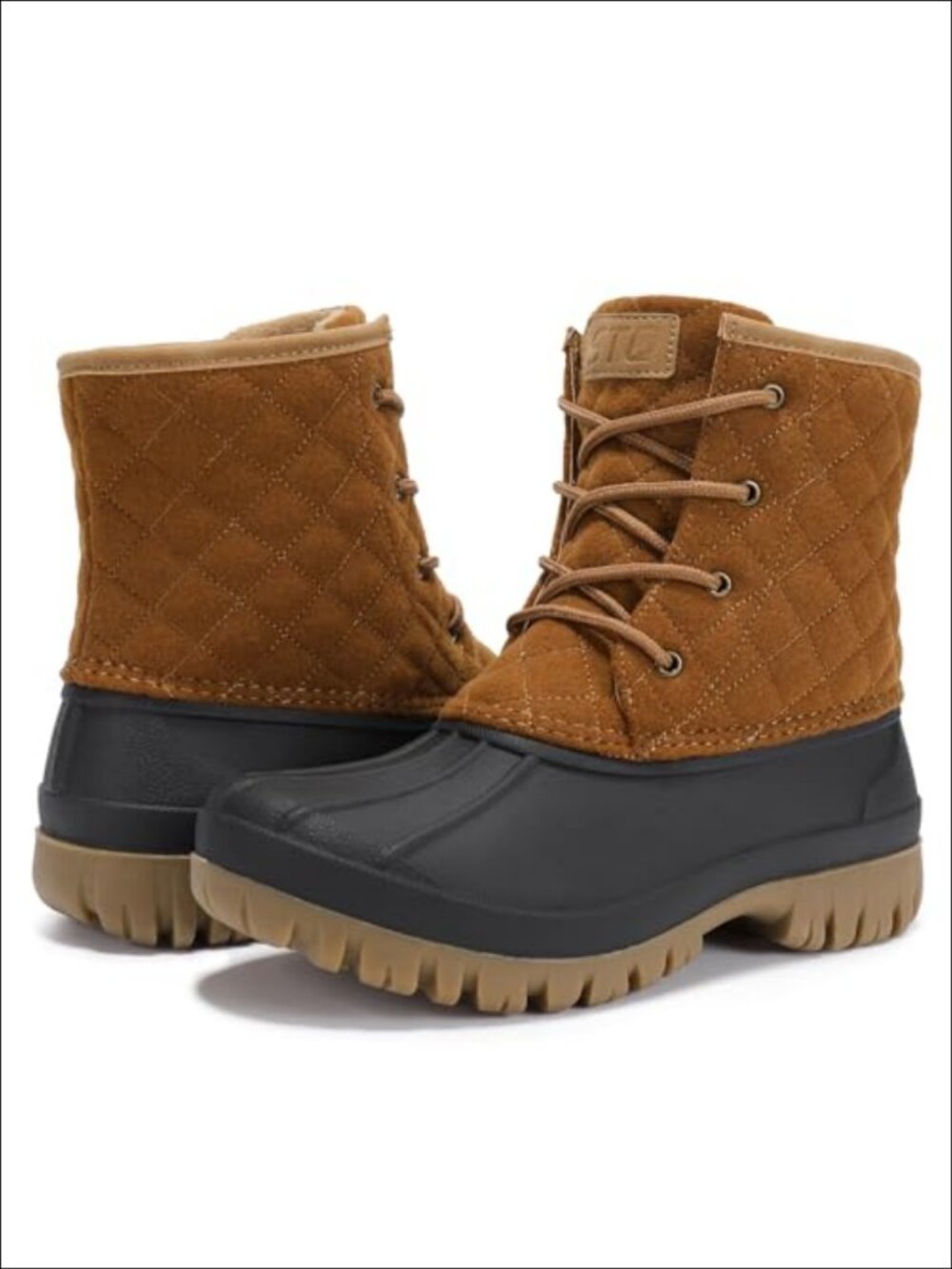 Waterproof Duck Boots Insulated Snow Boots with Side Zipper